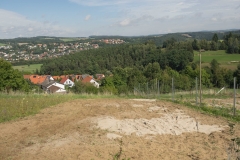 Der erste Sand ist auf der Fläche